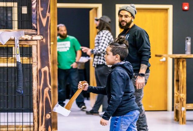Extreme Sports for Kids Near DC: Bad Axe Throwing
