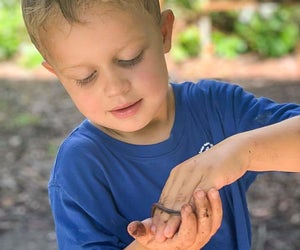 Even the youngest kids can explore nature at Camp La Scuola. Photo courtesy of Camp La Scuola