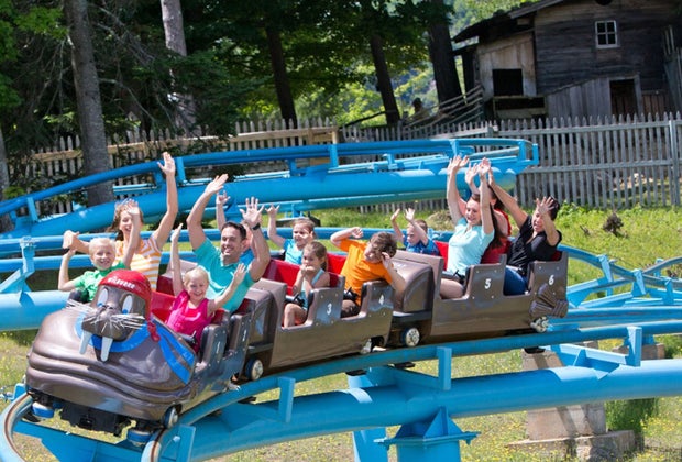 Image of Polar Coaster roller coaster at Story Land in NH.