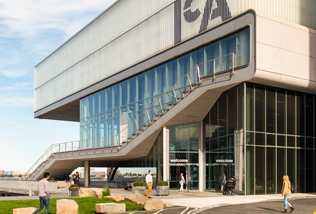 Photo of exterior of Boston's Institute of Contemporary Art, ICA