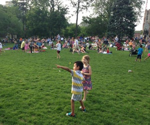 Plenty of room to dance and play during the concert. Photo courtesy of the Park District of Oak Park
