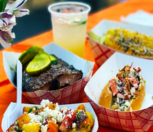 Feast on BBQ on the patio at Pineapple Express Barbecue in Montclair. 