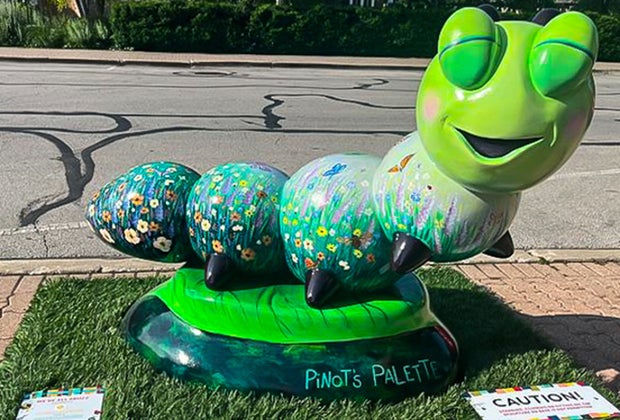 Pinots Palette Painted Sculptures Downtown Naperville