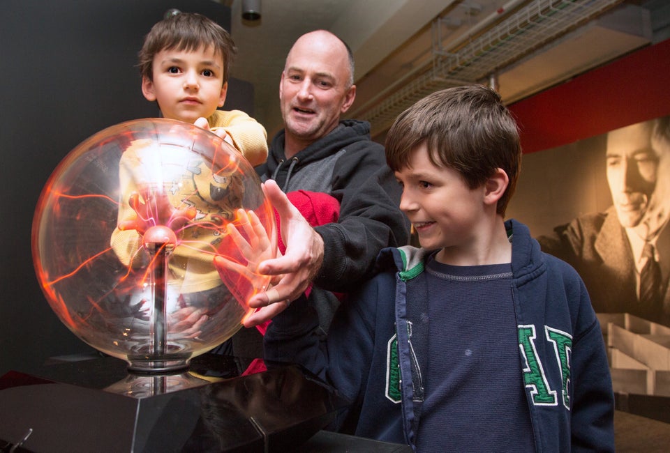 The plasma globe is always a hit at the MIT Museum in Cambridge. Photo by Lisa Abitol