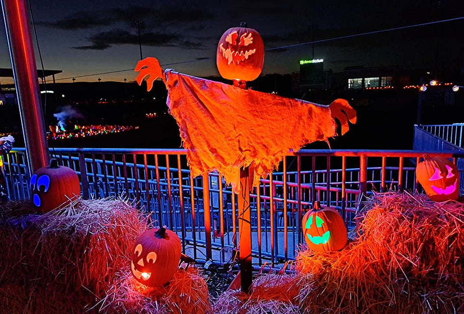 Pumpkin World's jack-o'-lantern trail takes visitors on a spectacular journey once the sun goes down.