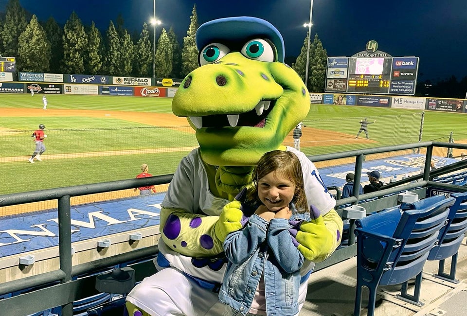 Meet Tremor at a Quakes minor league baseball game. Photo courtesy of the Quakes Facebook page