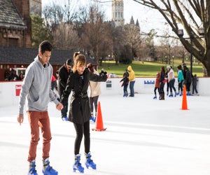 Skate for free at Bushnell Park. Photo courtesy of Winterfest Hartford
