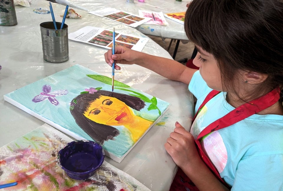 Young artists paint, draw, sculpt, design, and more at Robertson Art Zone.