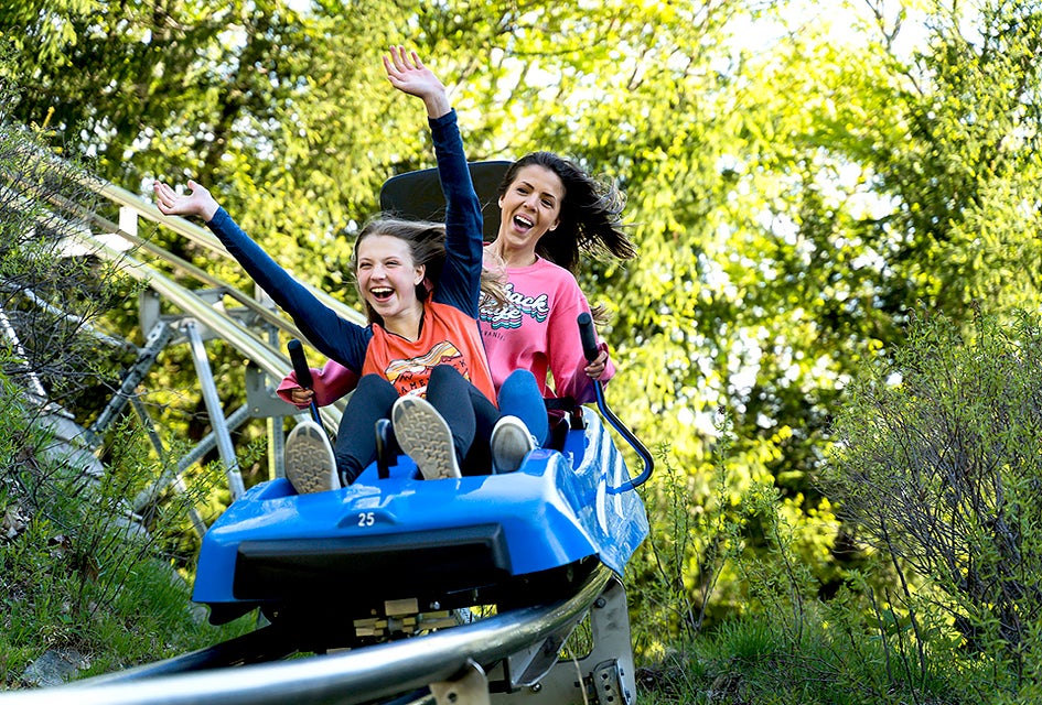 The road trip is only part of the adventure when your destination is Camelback Resort with its mountain coaster, plus family-friendly restaurants, and waterpark fun.