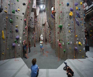 Kids as young as 5 can scale the walls at The Rock Club in New Rochelle. Photo courtesy of The Rock Club