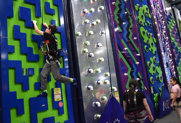 Rock 'N Air Adventure and trampoline park in New Jersey: rock climbing