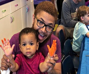 Find movement, sensory play, and more at mommy and me classes. Photo courtesy of Romp n' Roll Wethersfield