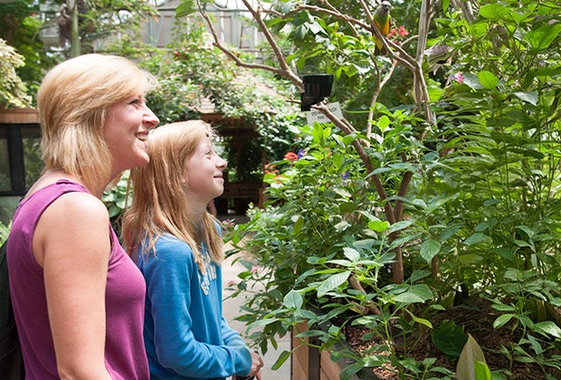Image of mother and daughter at Magic Wings Butterfly Conservatory