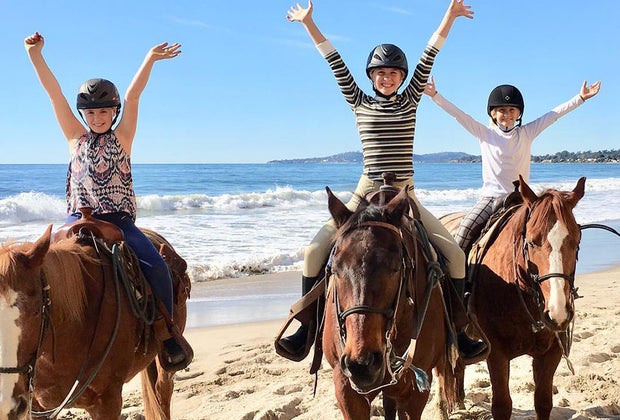 Horseback riding on the beach in Santa Barbara with Los Padres Outfitters