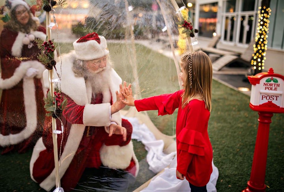 Kathryn Burgess designed a Snow Globe for Santa which the SoNo Collection mall in Norwalk, Connecticut, will be using. Photo courtesy of Kathryn Burgess