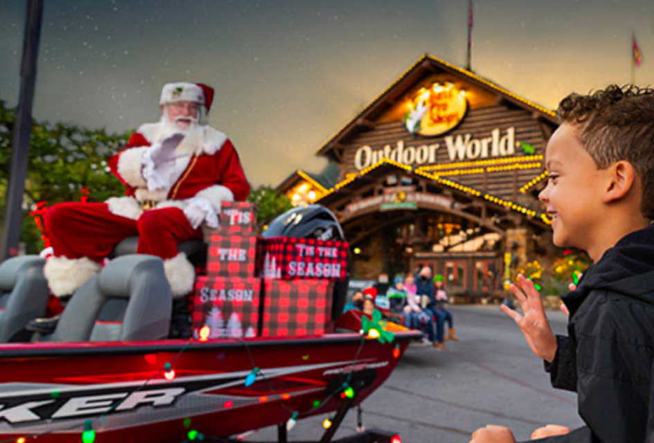 Visit Santa's Wonderland at Bass Pro Shops and pose for a pic with the big guy. Photo courtesy of Bass Pro Shops