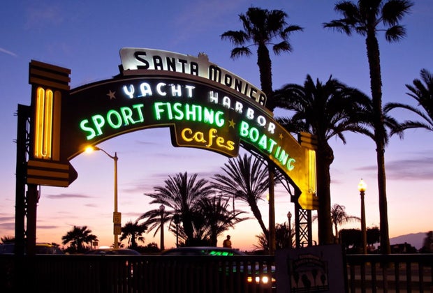 Visiting the Santa Monica Pier with Kids: The Pier at Night