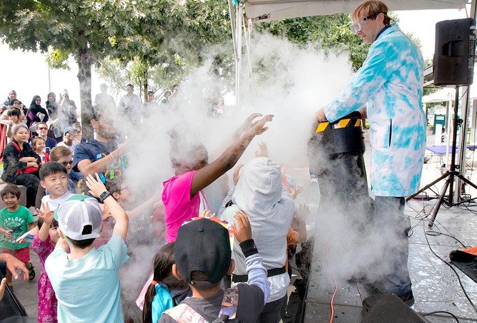 Dive into science with your family this summer for catch and release fishing, microscopic investigations, River-inspired crafts and more. Photo courtesy of Hudson River Park