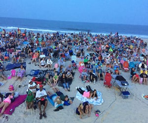 Catch a screening of Incredibles 2 on the beach at Seaside Heights. Photo courtesy of  the event