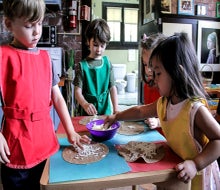 Kids get tactile with lots of hands-on projects at Montessori schools. Photo courtesy of Shir Hashirim Montessori School
