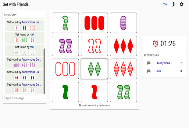 Deal an online game of Set this Free Online Games for Kids, No Download Games.