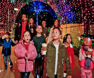 Delight in the winter wonderland at North Pole Nights. Photo courtesy of Gilroy Gardens