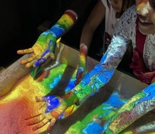 Find some of the most colorful hands-on activities when visiting the Discovery Science Center in Bridgeport! Photo courtesy of the Discovery Science Center
