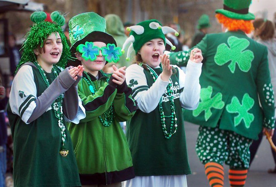 Revelers at the annual Bucks County St. Patrick's Day Parade. Photo courtesy of Visit Bucks County via Philly Burbs