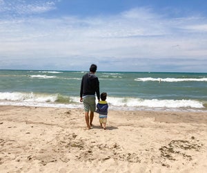 White, sandy beaches line St. Joseph. Photo by Maureen Wilkey