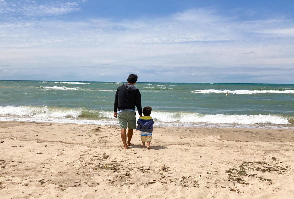 White, sandy beaches line St. Joseph. Photo by Maureen Wilkey