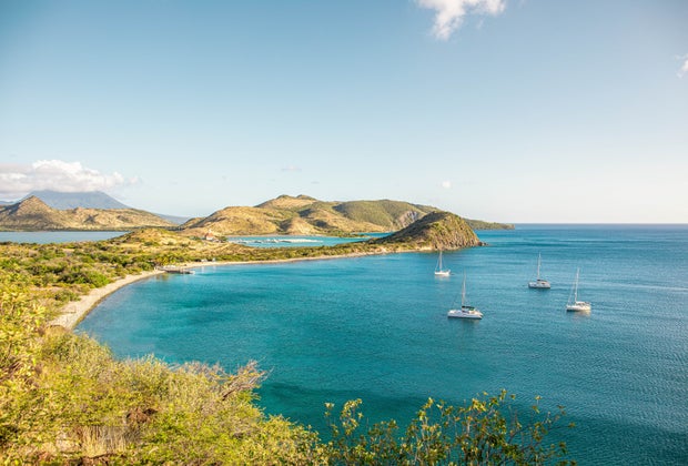 the island of st kitts, from above