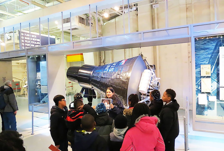 Kids can get a lesson in space technology at the Intrepid Sea, Air, and Space Museum's STEM Matters spring break camp. Photo courtesy of the museum
