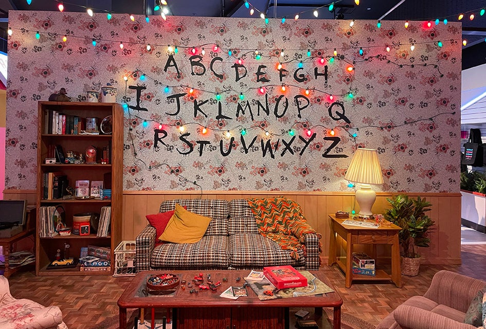 The new Stranger Things pop-up store invites you inside iconic locations from the show, including the Byers' living room. 