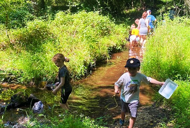 Kids will enjoy exploring the trails and streams at Nature Center. Photo by Lisa Warden