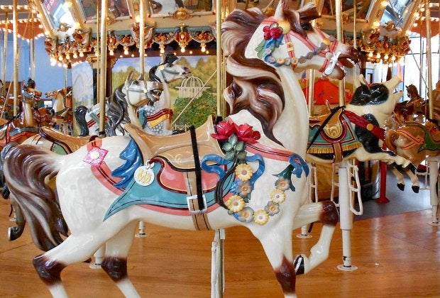 Choose your favorite animal for a fun time on Please Touch Museum's Carousel Ride