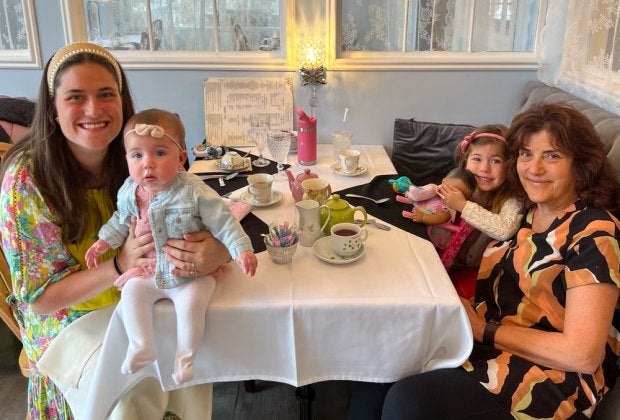 Mommy and me afternoon tea time in CT is fun for others too - like grandma! Photo provided by Kelly Patino