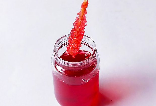 Teach your kids how to make rock candy for an easy rainy day project. Photo courtesy of Wikivisuals