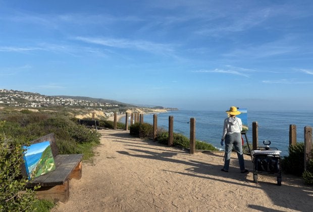 Artists can't resist the scenic beauty of Crystal Cove.