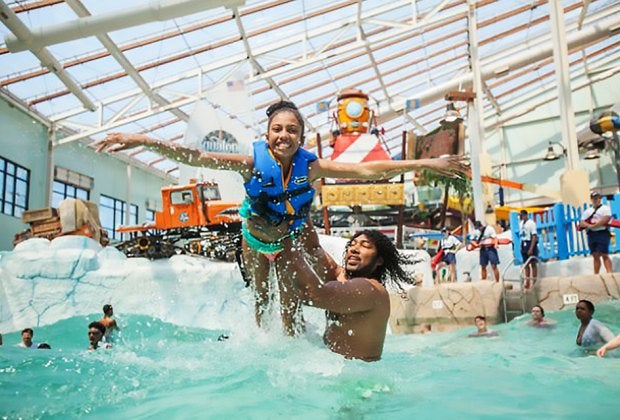 Splash around in the tropical waters at Aquatopia at Camelback Resort.