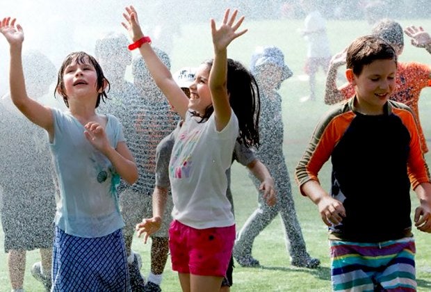 Sprinkler Day is back at Asphalt Green. Photo courtesy of Asphalt Green