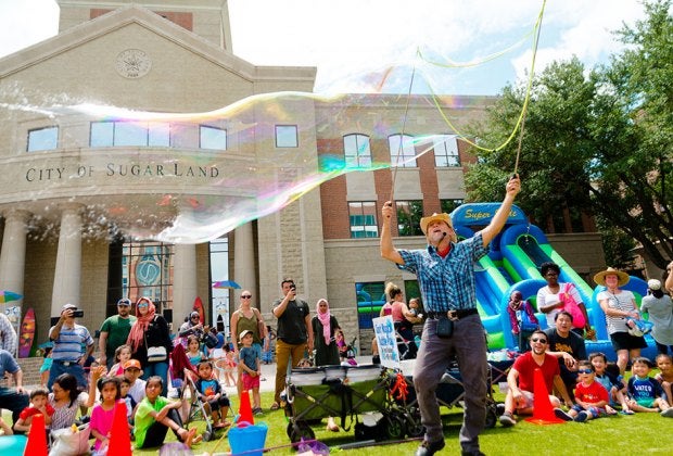 Celebrate the remaining days of summer at Sugar Land Town Square's Back to School Splash Bash! Photo courtesy of courtesy of Sugar Land Town Square