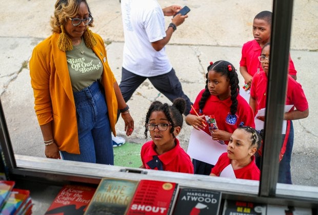 The Banned Wagon is headed to DC for Banned Books Week! Photo courtesy of Penguin Random House