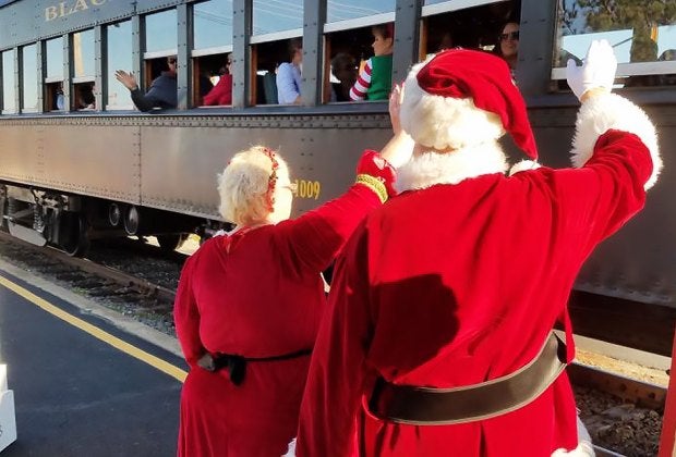 Visit Santa on the North Pole Express. Photo courtesy of Black River & Western Railroad