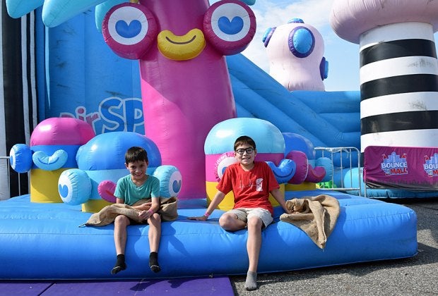 The mega bounce house, dubbed Bounce the Mall, is coming to Dawsonville, Georgia. Photo by author