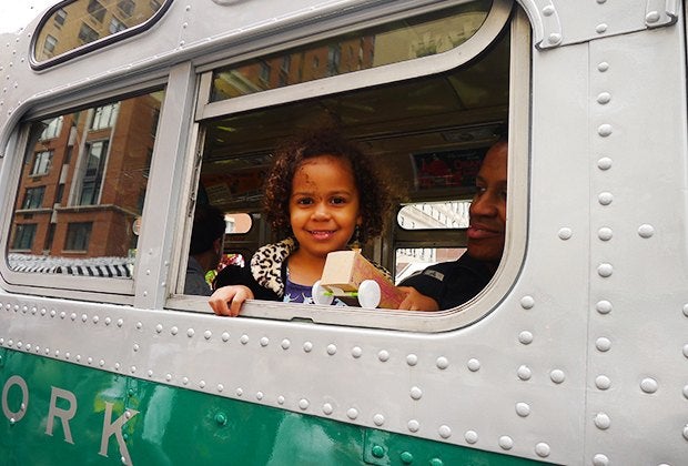 All aboard the Transit Museum's vintage buses at October's Bus Festival. Photo courtesy of the museum
