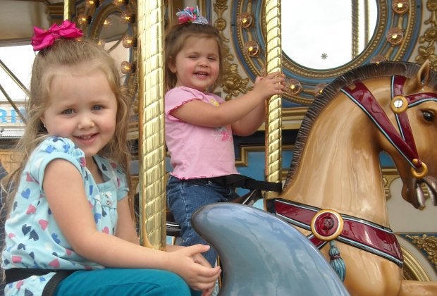 Kids love the carousel on Kemah's boardwalk. 