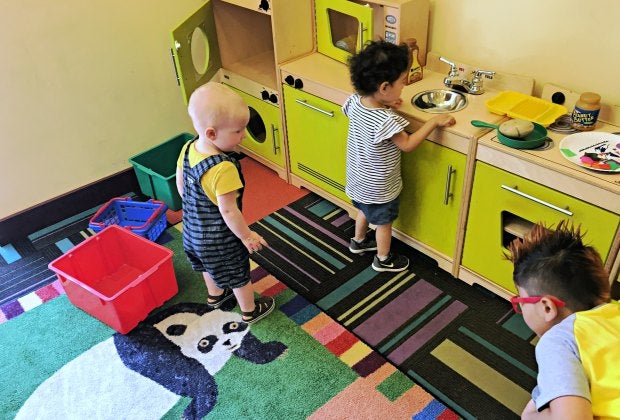 Playtime with friends at the DTLA Central Library