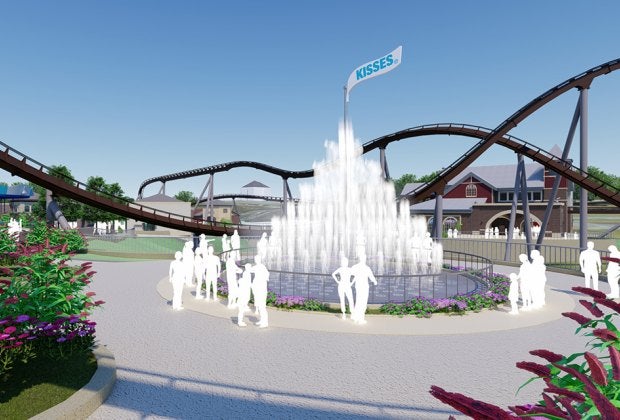 The Hershey Kisses Fountain will leave you feeling sweet. 