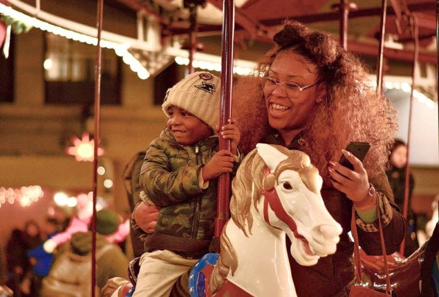Christmas Village Carousel. Photo courtesy of Christmas Village 