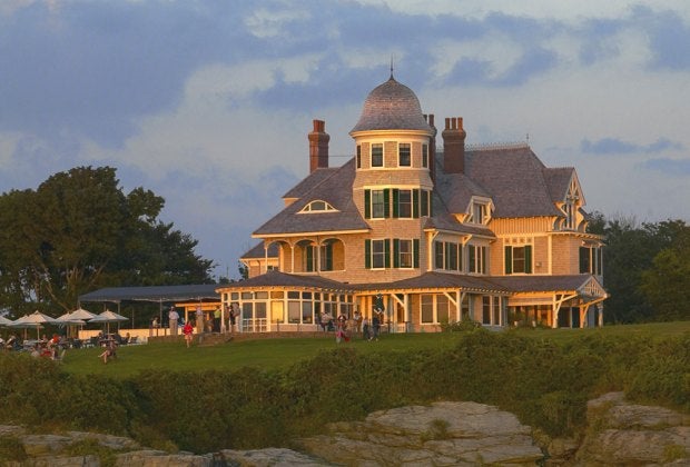 Treat the family to a gilded getaway at family-friendly hotels in Newport, Rhode Island. Castle Hill Inn photo credit Newport Harbor Corp